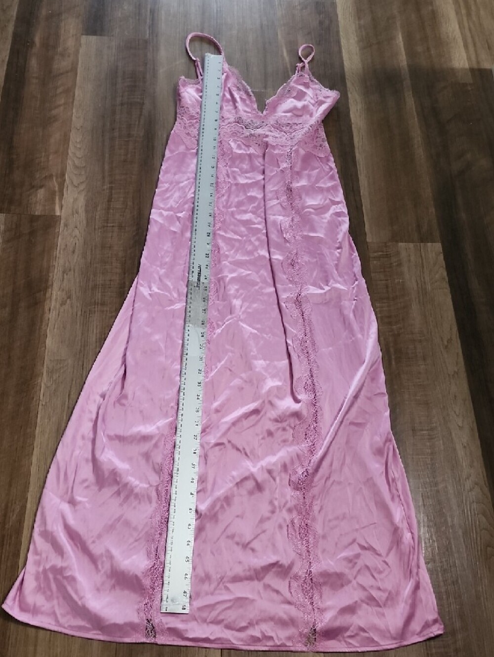 Victoria Secret Pink Lace Trim Satin Nightgown - Women Intimates - Picture 4 of 10